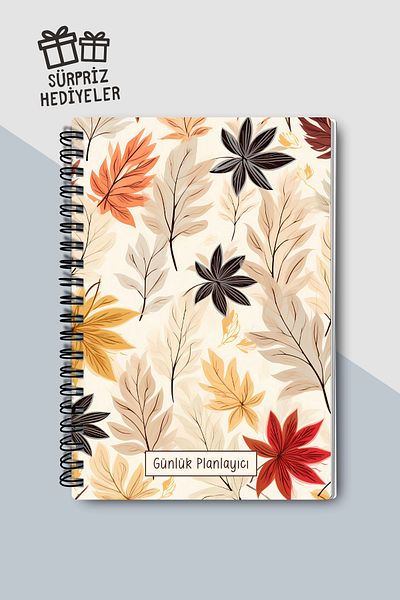 Eldesen Tasarım Daily Planner A5 Notebook, Notes, To-do, with Flexible Cardboard Cover, 100 Days