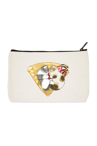 designedfy чантичка за грим, молив, чанта, портфейл от плат с щампа на вафлени котки