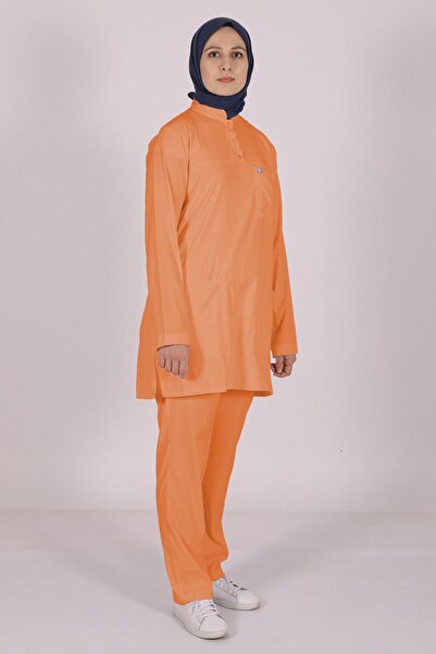 Pratik Medikal Lycra Nurse Uniform Hijab Suit Salmon