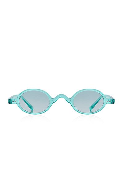Kinary Round Unisex Sunglasses Transparent Mint Green 1028