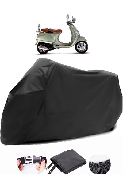 AutoEN Vespa LXV 125 Rear Bag Compatible Black Motorcycle Tarpaulin Waterproo...