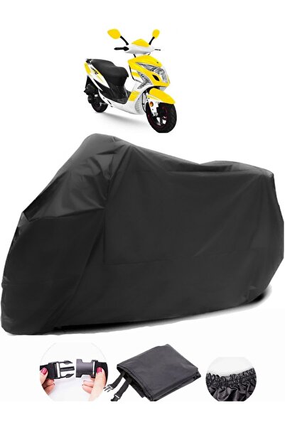 AutoEN Yuki YB 150 Jumbo Black Motorcycle Tarpaulin Waterproof Durable Fabric...