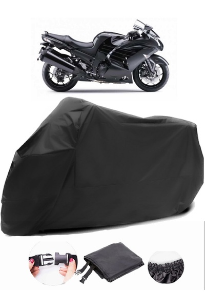 AutoEN لدراجة كاواساكي ZZR 1400 ABS قماش أسود مقاوم للماء من القماش المتين