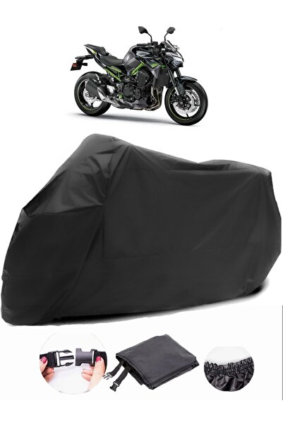 AutoEN Kawasaki Z 900 Rear Bag Compatible Black Motorcycle Tarpaulin Waterpro...