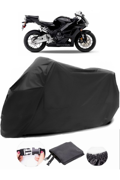 AutoEN Honda CBR 600 RR Black Motorcycle Tarpaulin Waterproof Durable Fabric