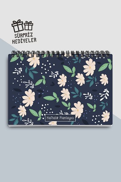 Eldesen Tasarım Weekly Planner A5 Notebook with Flexible Cardboard Cover, 52 Week, 1 Year Weekly Planner
