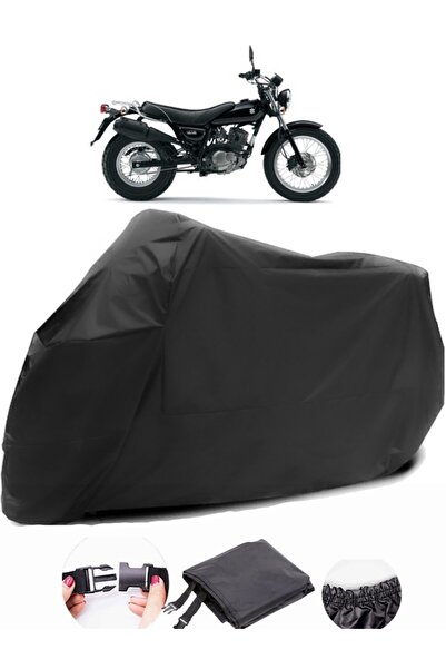 AutoEN Suzuki VanVan 125 Black Motorcycle Tarpaulin Waterproof Durable Fabric