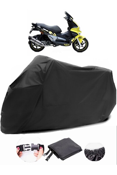 AutoEN Gilera Runner VXR 200 قماش مشمع أسود للدراجات النارية مقاوم للماء