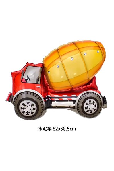 Parti Station Construction Foil Balloon Construction Truck Party Concept Truc...