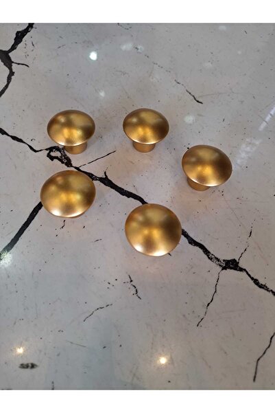 ARON (5 PCS) MOTHER OF PEARL BUTTON HANDLE (MATTE GOLD) TV UNIT DRAWER CONSOLE NIGHTSTAND DRAWER CABINET DOOR HANDLE