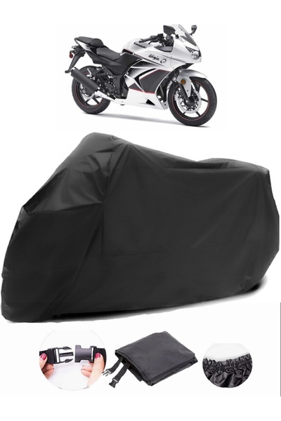 AutoEN كاواساكي نينجا 250R أسود للدراجات النارية القماش المشمع مقاوم للماء