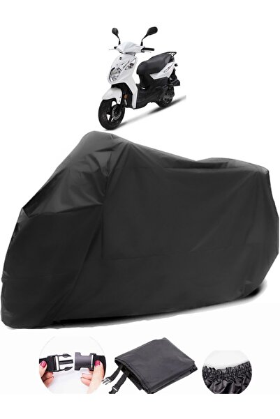 AutoEN SYM Orbit II 50 قماش مشمع أسود للدراجات النارية مقاوم للماء