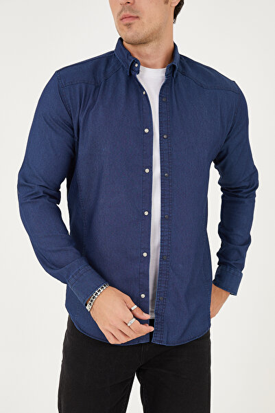ENZİM JEANS Чоловічий сорочка з коміром - джинсова сорочка