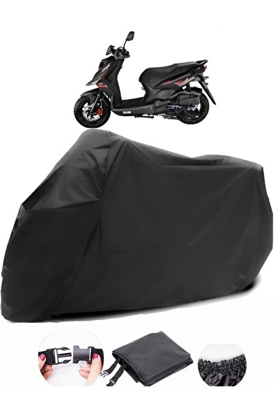 AutoEN SYM Crox 125 Black Motorcycle Tarpaulin Waterproof Durable Fabric