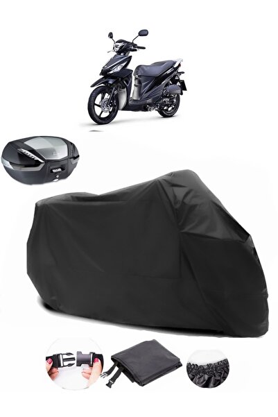 AutoEN Suzuki Address 110 Backpack Compatible Black Motorcycle Tarpaulin Wate...