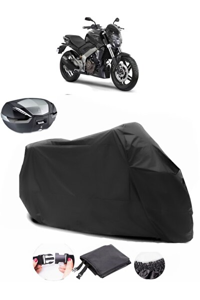 AutoEN Bajaj Dominar 400 Arka Çanta Uyumlu Siyah Motosiklet Branda Su Geçirmez Dayanıklı Kumaş