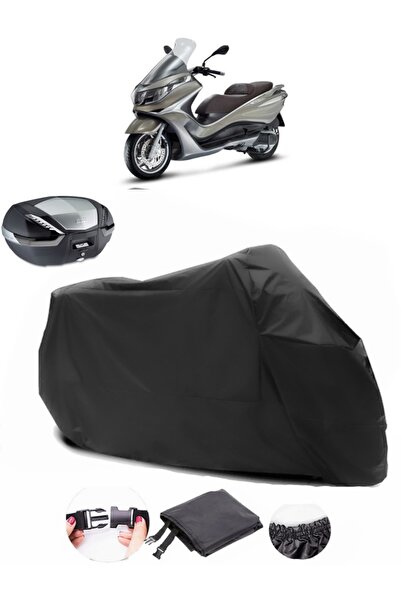 AutoEN Piaggio X10 350 Rear Bag Compatible Black Motorcycle Tarpaulin Waterpr...
