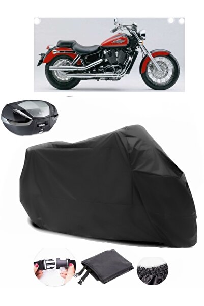 AutoEN Honda VT 1100 Shadow ACE Rear Bag Compatible Black Motorcycle Tarpauli...