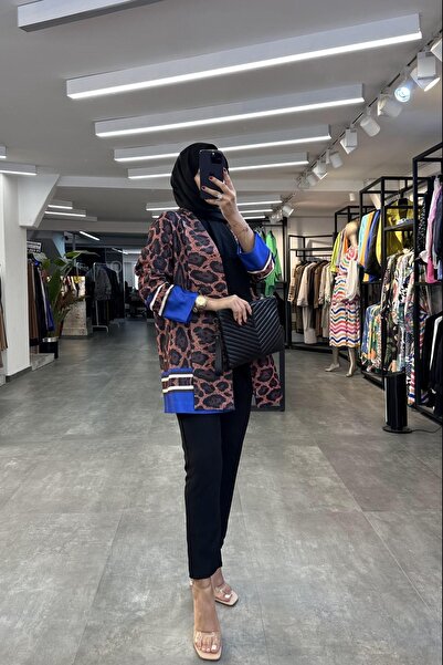 Sawosh Leopard Pattern Jacket BLUE