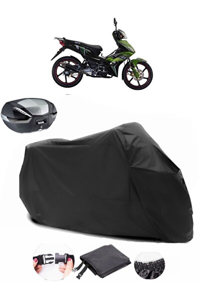 AutoEN Asya AS 100-7 Turkcub Backpack Compatible Black Motorcycle Tarpaulin W...