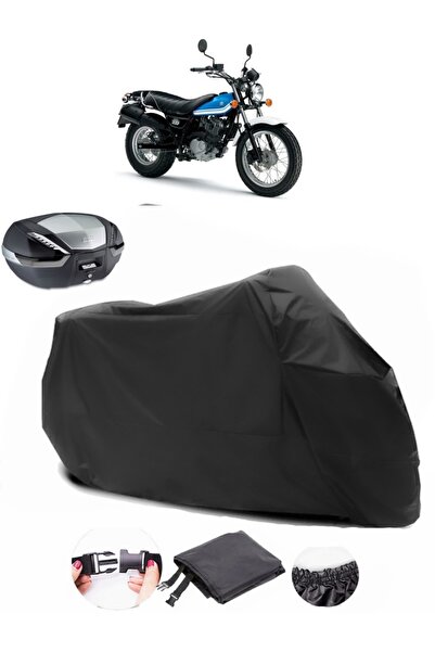 AutoEN حقيبة خلفية متوافقة مع سوزوكي فان فان 200، مشمع أسود للدراجات النارية، نسيج متين مقاوم للماء