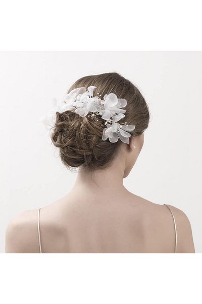 MK MODA ATELİER Coroana de mireasa din tul cu flori si accesorii pentru par