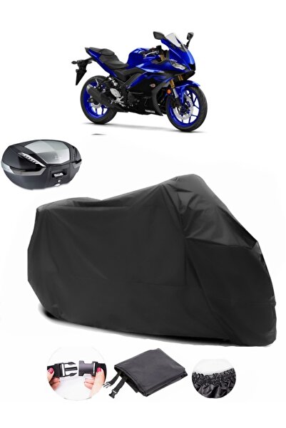 AutoEN حقيبة خلفية Yamaha YZF R25 ABS متوافقة مع القماش المشمع الأسود للدراجا...