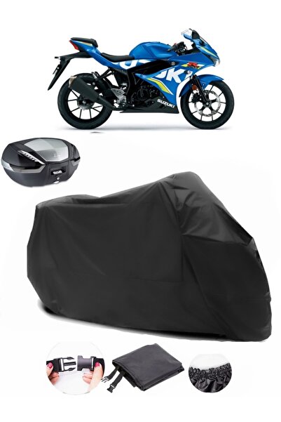 AutoEN Suzuki GSX-R 125 Rear Bag Compatible Black Motorcycle Tarpaulin Waterp...