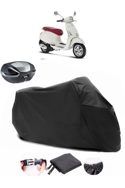 AutoEN حقيبة ظهر فيسبا بريمافيرا 50 متوافقة مع القماش المشمع الأسود للدراجات ...