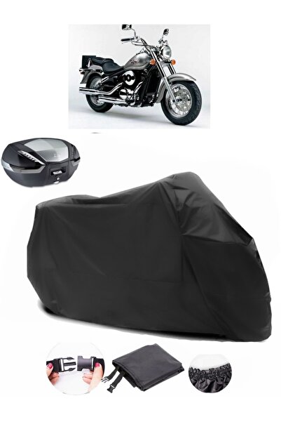 AutoEN Kawasaki VN 800 Vulcan Rear Bag Compatible Black Motorcycle Tarpaulin ...