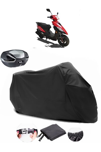 AutoEN حقيبة خلفية Apachi Alfa 50 متوافقة مع القماش المشمع الأسود للدراجات ال...