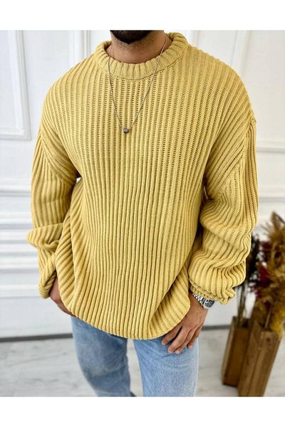 elkumoda Oversize Sweater Loose Cut Non-Pilling Loose Knitwear Sweater