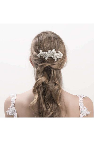 MK MODA ATELİER Coroana de mireasa cu margele si accesoriu pentru par