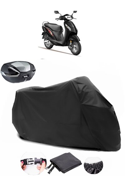 AutoEN Honda Activa 110 Rear Bag Compatible Black Motorcycle Tarpaulin Waterproof Durable Fabric