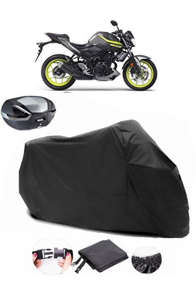 AutoEN ياماها MT-03 حقيبة خلفية متوافقة مع القماش المشمع الأسود للدراجات النا...