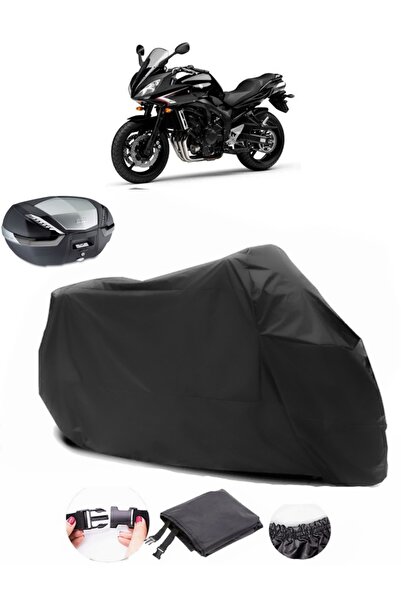AutoEN For Yamaha FZ6 Fazer S2 ABS Rear Bag Compatible Black Motorcycle Tarpaulin Waterproof Durable Fabric