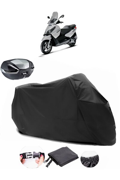 AutoEN Piaggio X7 250 Rear Bag Compatible Black Motorcycle Tarpaulin Waterpro...