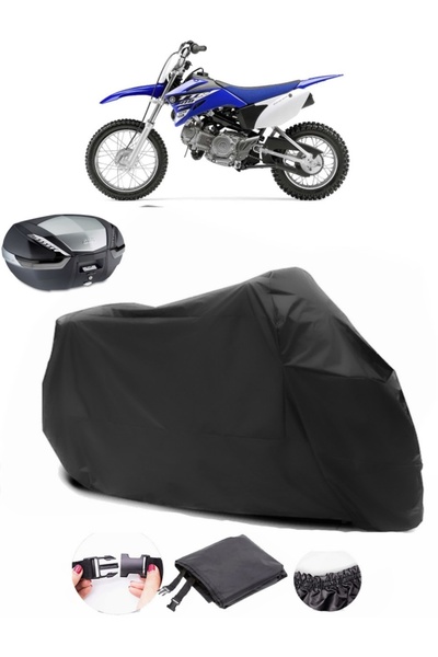 AutoEN حقيبة خلفية Yamaha TTR 110 E متوافقة مع القماش المشمع الأسود للدراجات ...