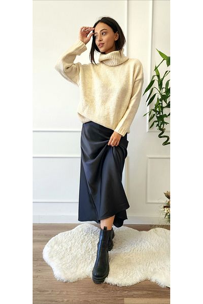 My Boutique Fusta lungă din satin