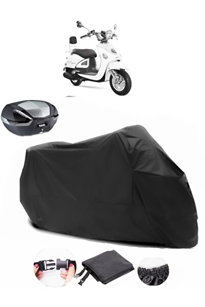 AutoEN Yuki ZN-100T-E5 Legend Back Bag Compatible Black Motorcycle Tarpaulin ...