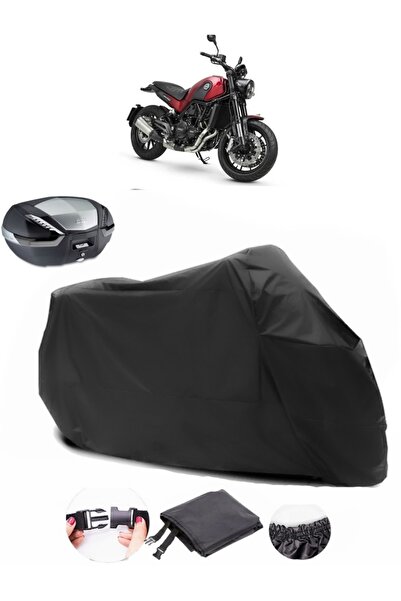 AutoEN Benelli Leoncino Back Bag Compatible Black Motorcycle Tarpaulin Waterproof Durable Fabric