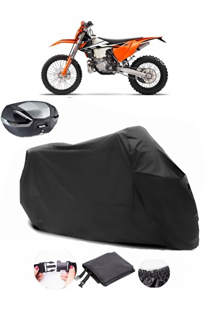 AutoEN حقيبة خلفية متوافقة مع KTM 250 EXC، مشمع أسود للدراجات النارية، قماش م...