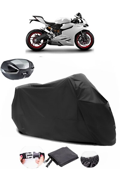 AutoEN Ducati 1198 SP Rear Bag Compatible Black Motorcycle Tarpaulin Waterpro...