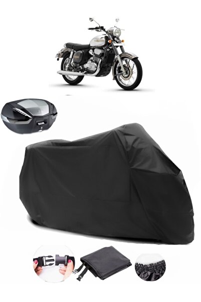AutoEN Jawa 250 Classic Backpack Compatible Black Motorcycle Canvas Waterproo...