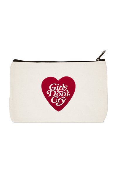 designedfy Girls Dont Cry τυπωμένη υφασμάτινη τσάντα μακιγιάζ, θήκη για στυλό, τσάντα συμπλέκτη