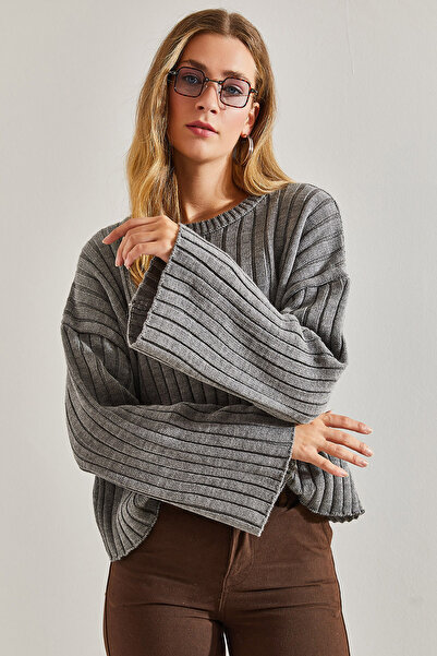 Bianco Lucci Women's Patterned Knitwear Sweater