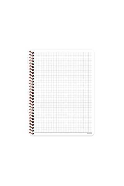SEYFİKİRTASİYE CHECKED A4 SIZE 80 SHEETS CARTON COVER WIRE NOTEBOOK WHITE COLOR 60 GR PAPER PURPLE