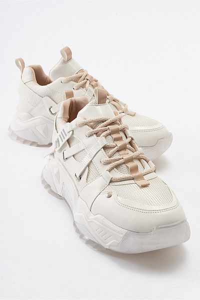 LuviShoes Pantofi sport de damă albi LEONA