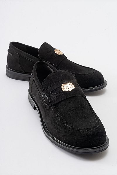 LuviShoes BLOSS Μαύρο Suede Γυναικείο Loafer