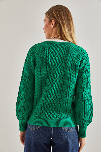 Bianco Lucci Γυναικείο πλεκτό πουλόβερ με κουμπιά